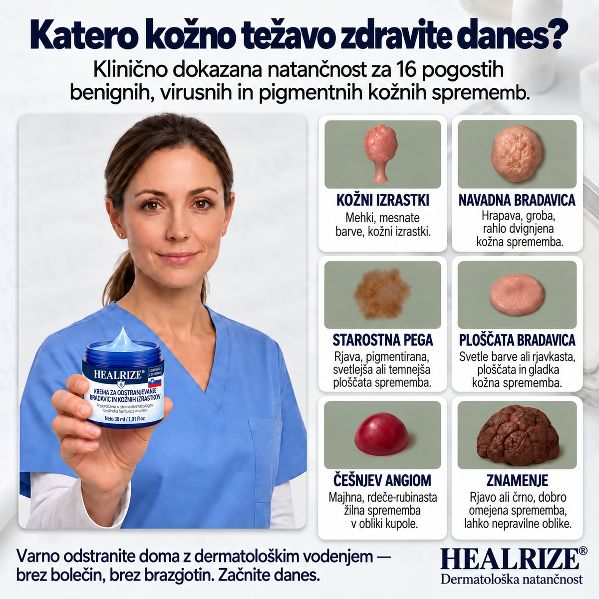 𝐇𝐞𝐚𝐥𝐫𝐢𝐳𝐞® ⭕7-dnevna nega za kožne izrastke in pigmentne madeže (nežna formula brez bolečin – brez brazgotin) 🌿2️⃣